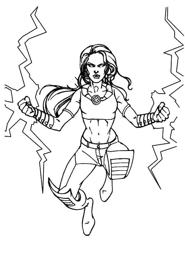 Coloring Stormy from the CLI. Category X-men. Tags:  X-men, Stormy.