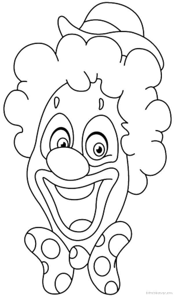 Coloring Smiling clown. Category Face. Tags:  clown, face, nose.