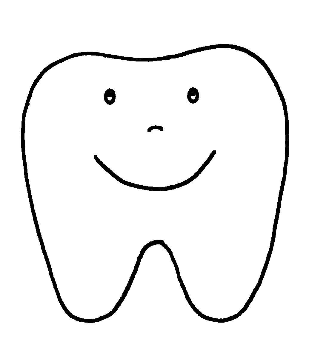 Coloring A tooth with a smile. Category The care of teeth. Tags:  the tooth, contour, smile.