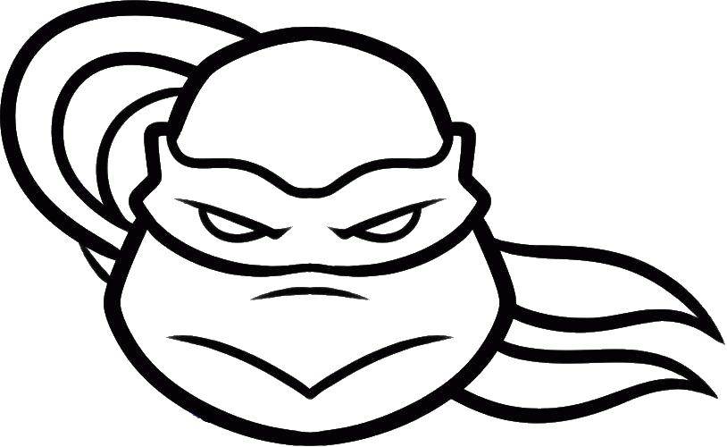 Coloring Head Donatello. Category ninja . Tags:  head, turtle, ninja.