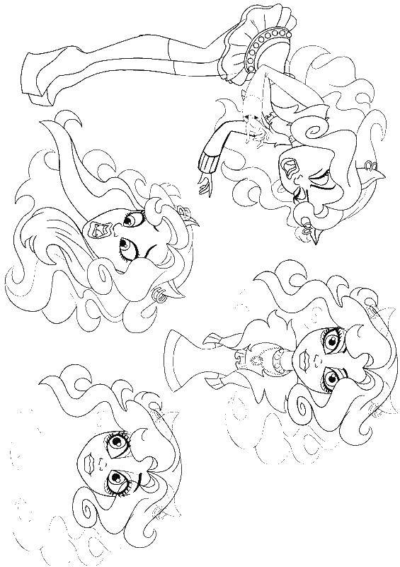 Coloring Monster high. Category Monster High. Tags:  dolls.