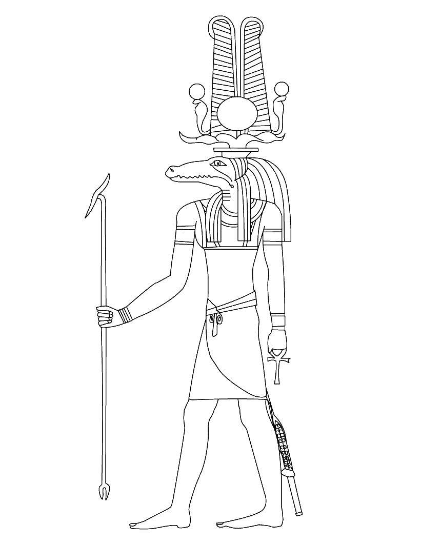 Раскраска с заданиями Древний Египет 7-12 лет