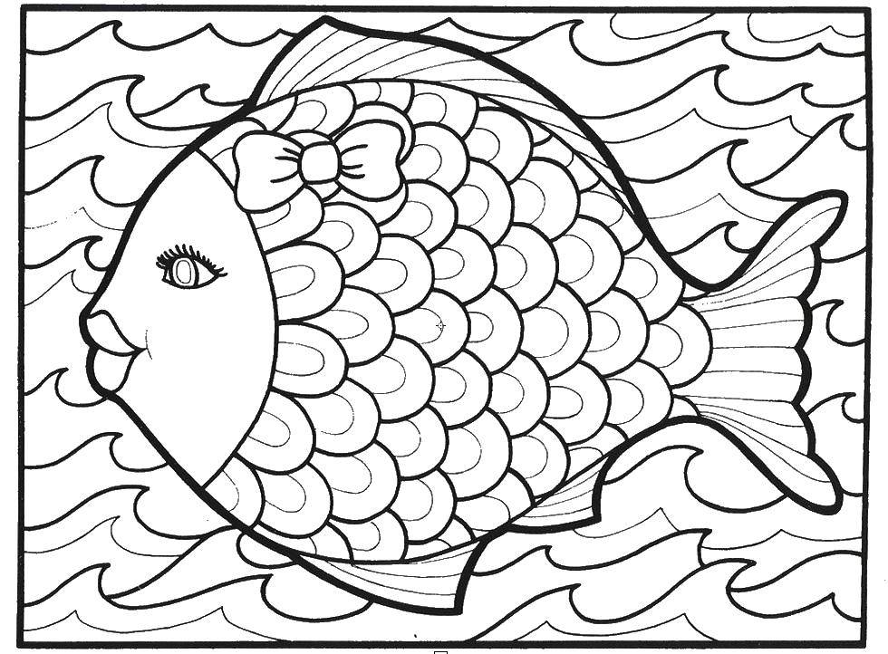 Название: Раскраска Рыбка красотка. Категория: рыбы. Теги: Подводный мир, рыба.