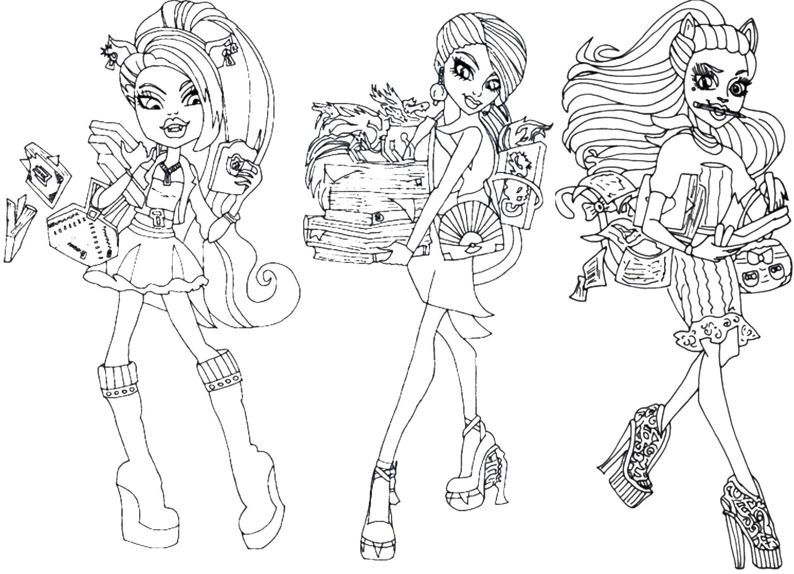 Coloring Ugly doll monster high. Category Monster High. Tags:  doll.