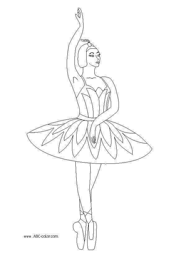 Название: Раскраска Балерина на пуантах. Категория: балерина. Теги: балерина, пачка, пуанты.