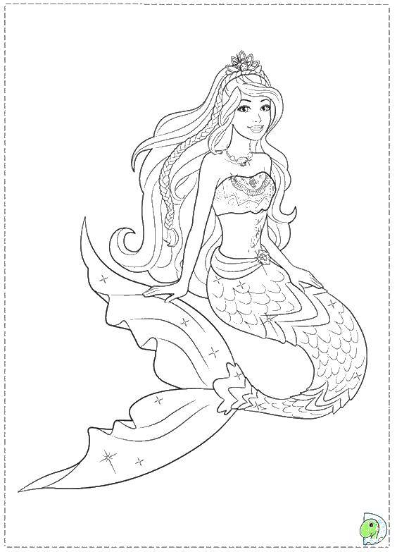 Coloring Barbie mermaid. Category coloring. Tags:  mermaid.