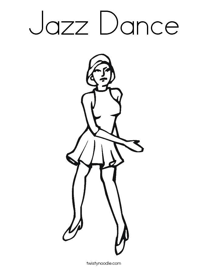 Coloring Jazz dance. Category Dance. Tags:  Dance.