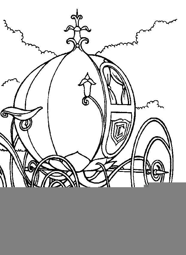 Coloring Coach. Category Princess. Tags:  the carriage, wheels.