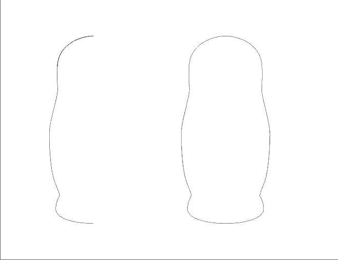 Coloring Contour nesting dolls. Category coloring. Tags:  matryoshka, contour.