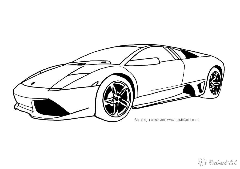 Coloring Lamborghini car. Category machine . Tags:  Lamborghini, car, wheels.