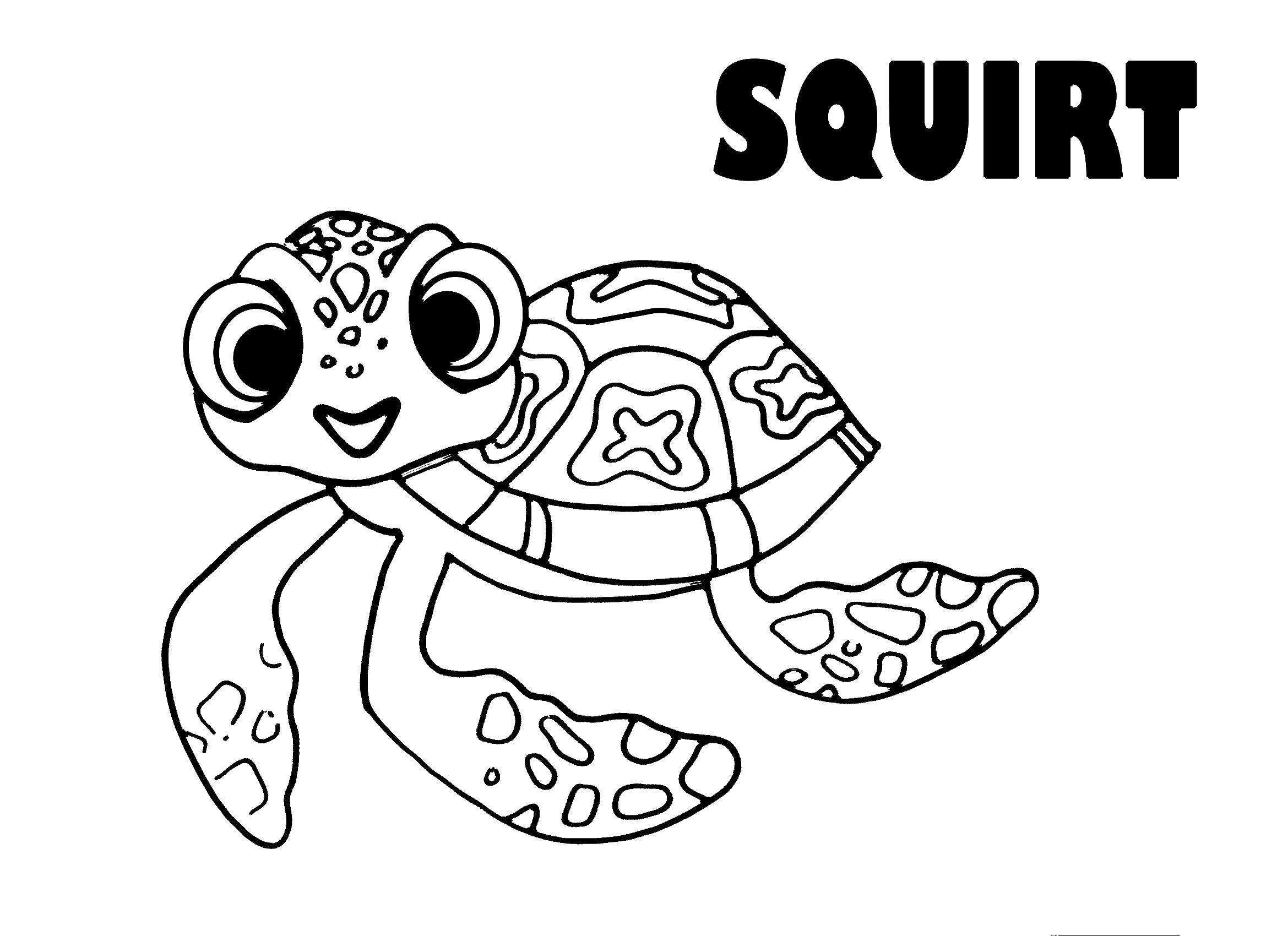 Coloring Little turtle. Category coloring. Tags:  turtle, shell.