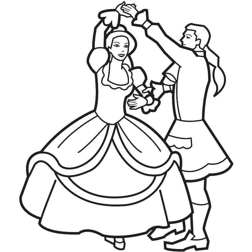 Название: Раскраска Мужчина и женщина танцуют. Категория: Танец. Теги: танец, мужчина, женщина, платье.