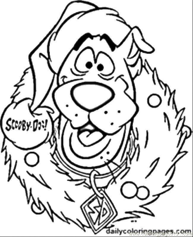 Coloring Christmas Scooby. Category Christmas. Tags:  Christmas, Christmas toy.
