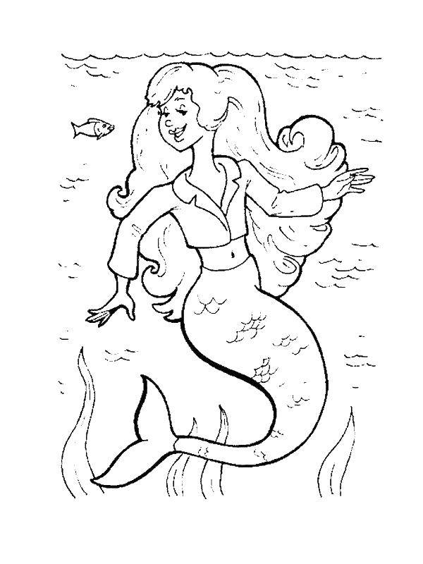 Coloring Mermaid jacket. Category coloring. Tags:  mermaid, jacket, tail.