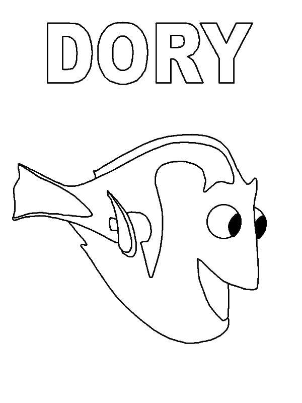 Coloring Fish Dori. Category coloring. Tags:  fish, Dory.