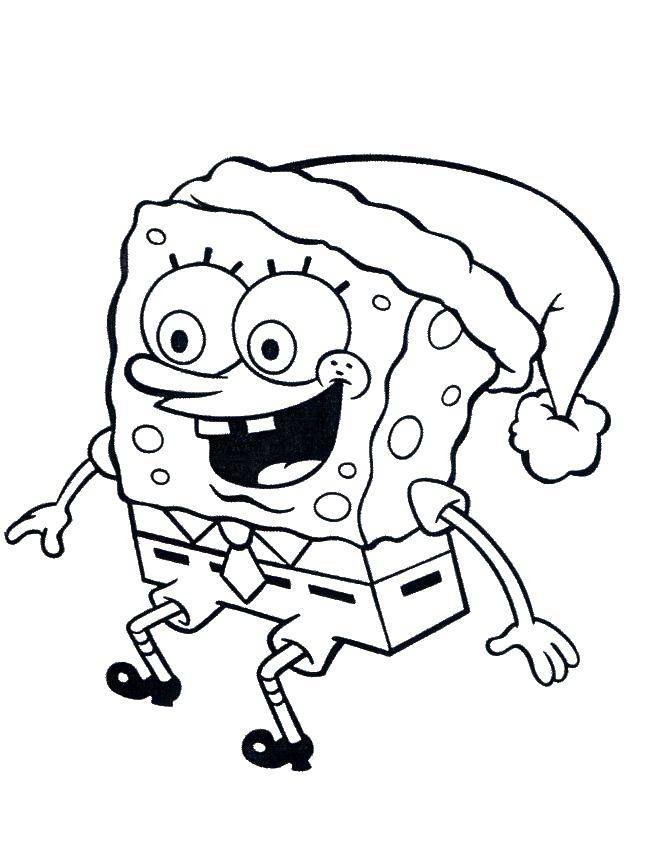 Coloring Spongebob Christmas in the hood. Category Christmas. Tags:  spongebob, sponge, cap.