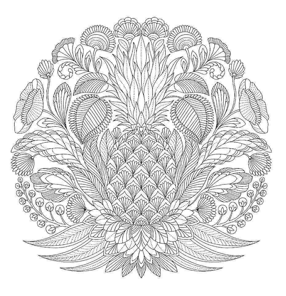 Coloring Couscous with flowers antistress Download bathroom with shower, flowers.  Print ,coloring antistress,