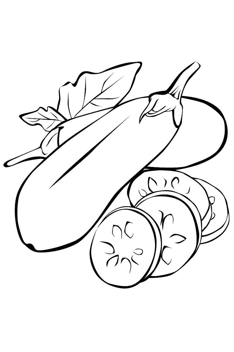 Coloring Eggplant. Category vegetables. Tags:  eggplant, vegetables.