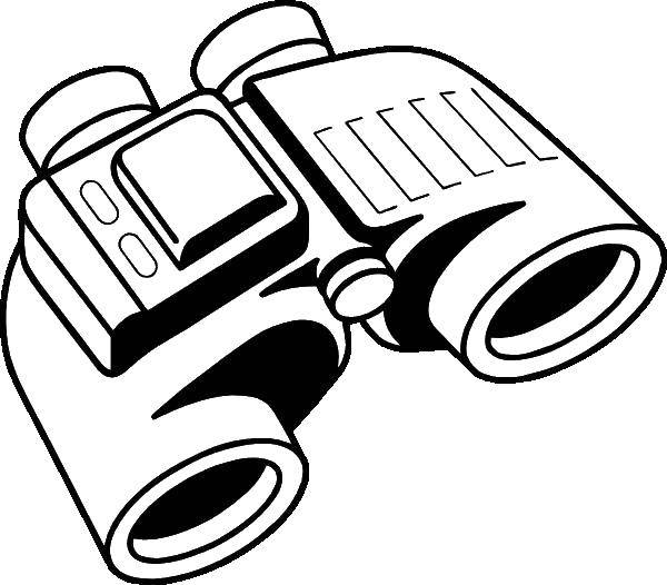 Coloring Binoculars. Category the objects. Tags:  binoculars, lenses.