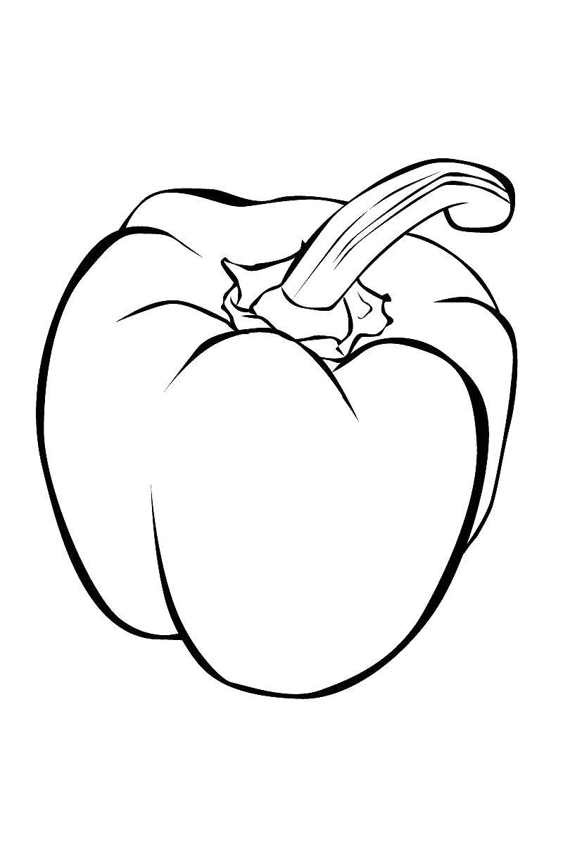 Coloring Bell pepper. Category vegetables. Tags:  pepper, root.