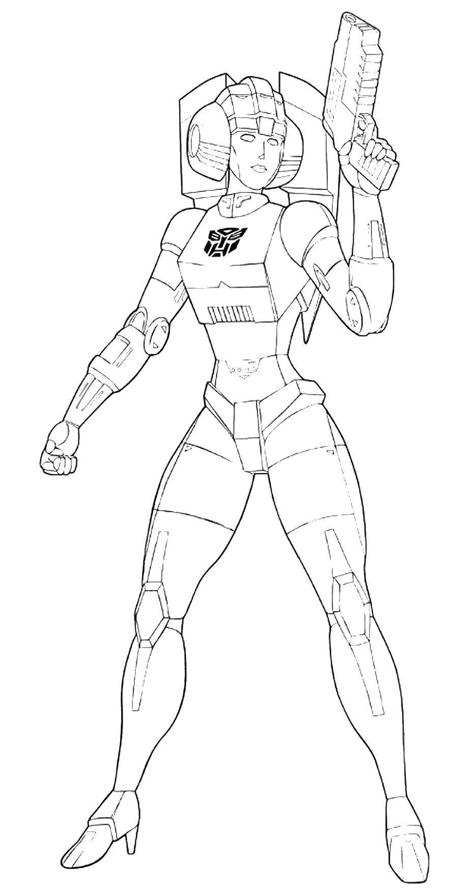 Coloring Girl Decepticon. Category robots. Tags:  robot, transformer.