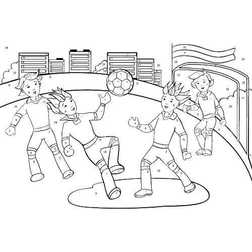 Coloring Football. Category sports. Tags:  boys play football.