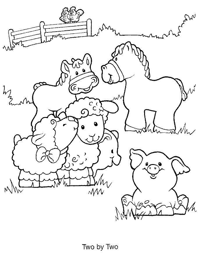 Название: Раскраска Найди пару животным на ферме. Категория: животные. Теги: животные, ферма.