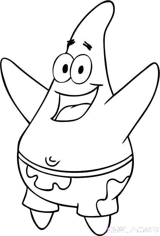 Coloring Patrick in shorts. Category Spongebob. Tags:  The spongebob, Patrick.