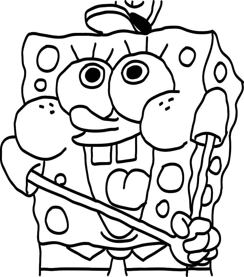Coloring Happy Gupta BOP. Category Spongebob. Tags:  Gupta BOP, happy.