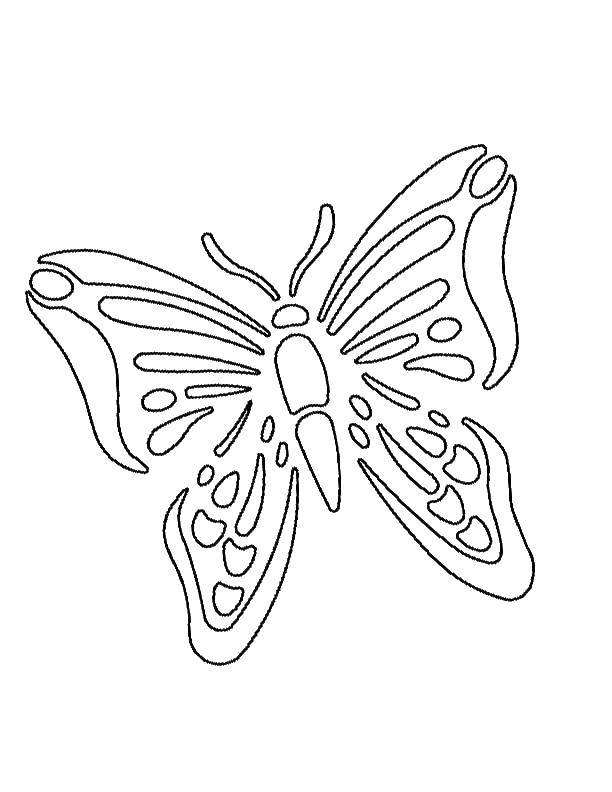 Название: Раскраска Шаблон бабочки. Категория: Контуры для вырезания птиц. Теги: контур, бабочка.