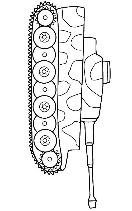 Название: Раскраска Танк. Категория: самолеты. Теги: танк, гусеница.