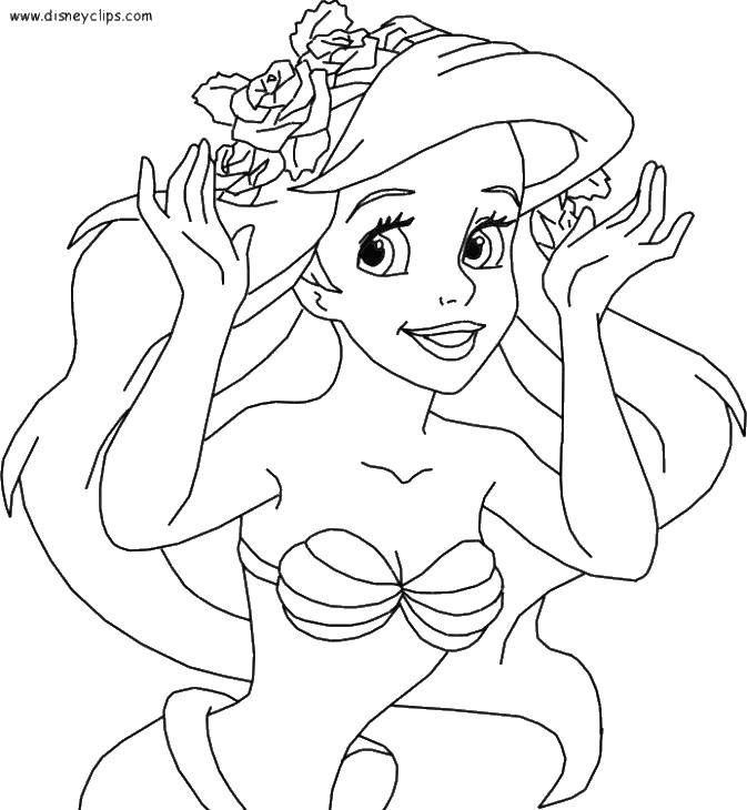 Coloring Ariel. Category Princess. Tags:  Ariel, princesses, fairy tales, mermaids.