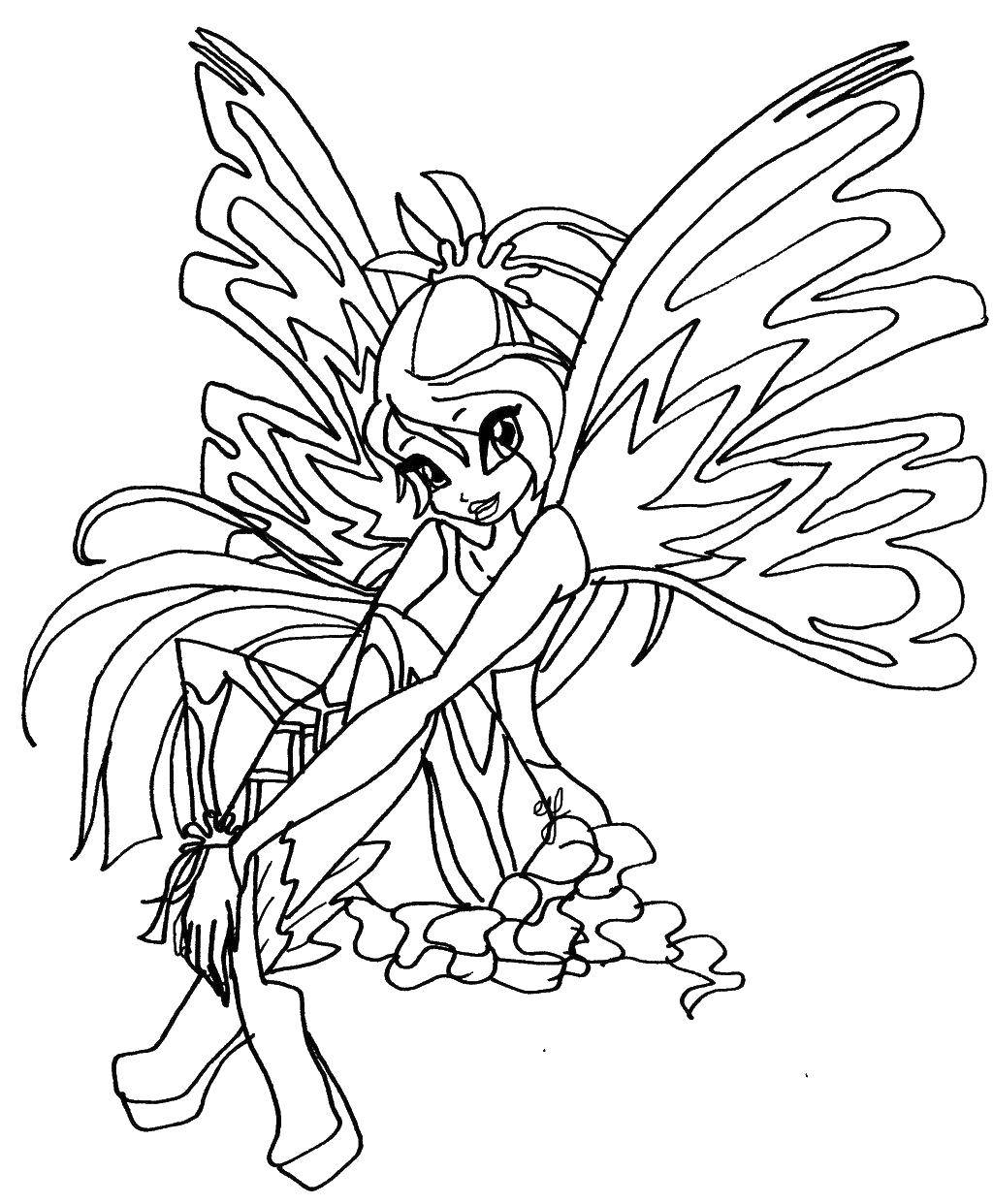 Coloring Bloom and charmix. Category Winx. Tags:  BLOOM, Fairy, Winx.