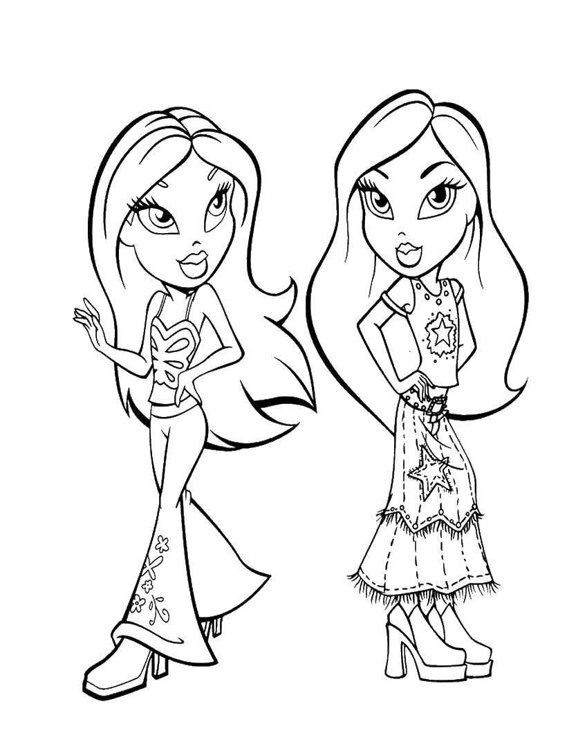 Coloring Girls from Bratz. Category For girls. Tags:  Bratz, dolls.