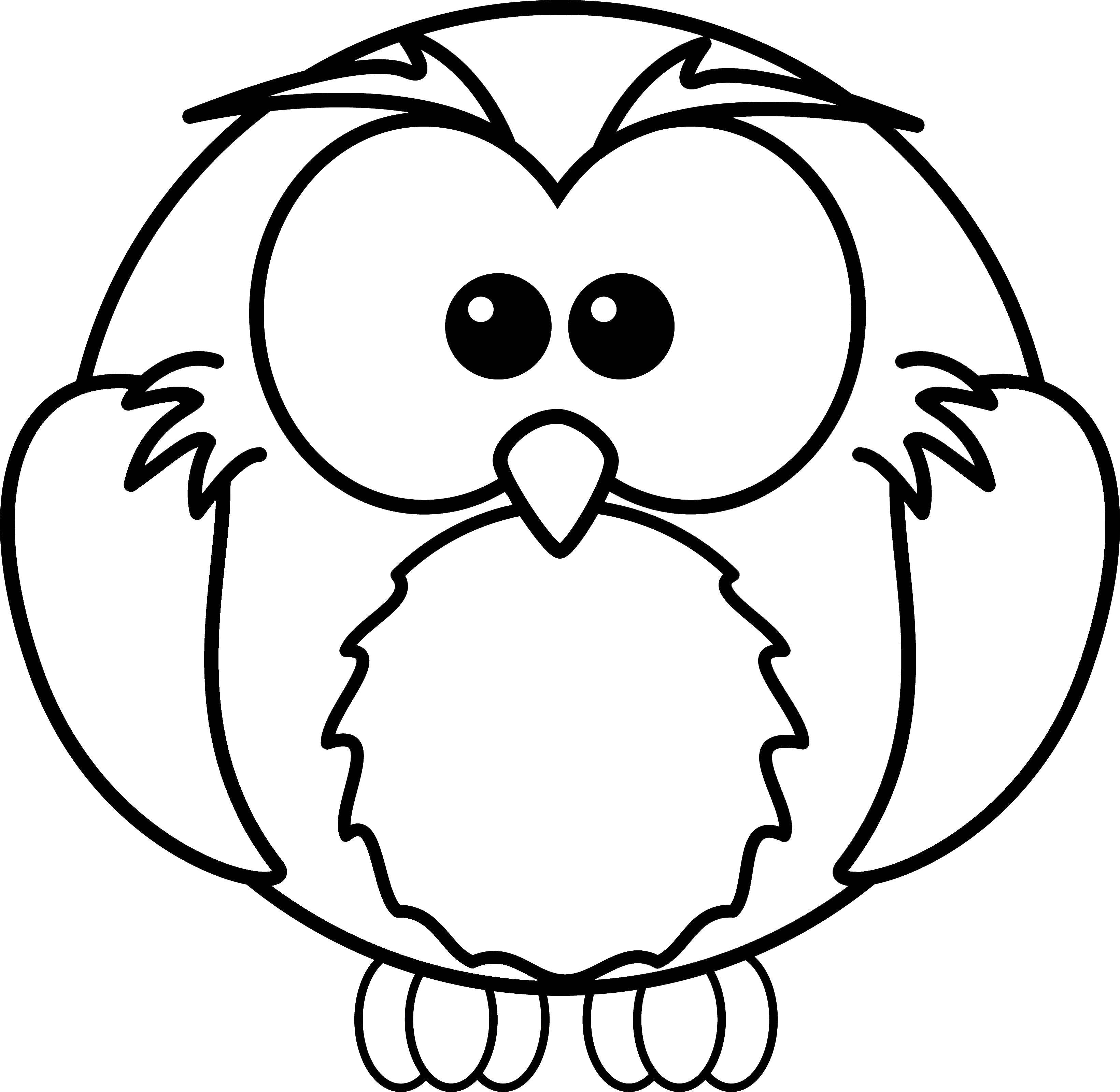 Coloring Round owl. Category birds. Tags:  birds, owls, birds.
