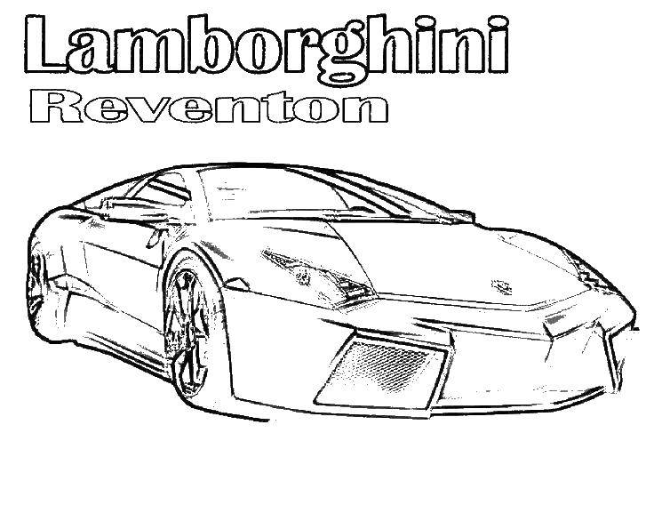 Название: Раскраска Ламборджини. Категория: Машины. Теги: ламборджини.