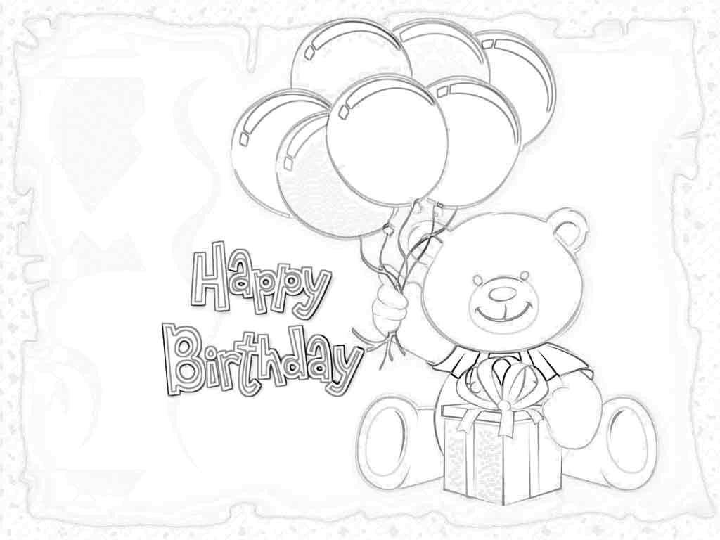 Coloring Congratulations on the birthday. Category greetings. Tags:  Congratulation, Birthday.