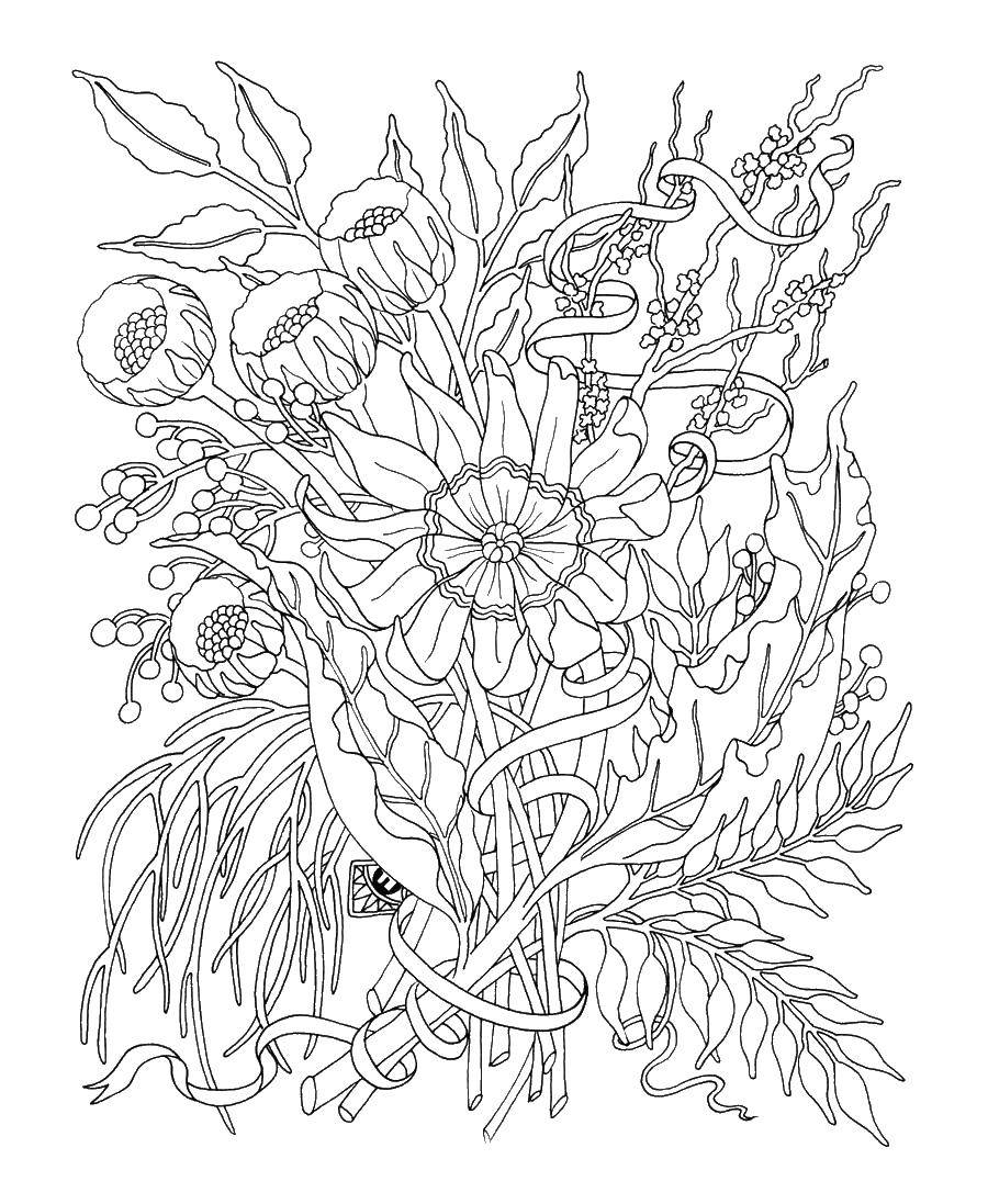 Coloring Plants. Category Flowers. Tags:  flowers, plants, flowers, grass.