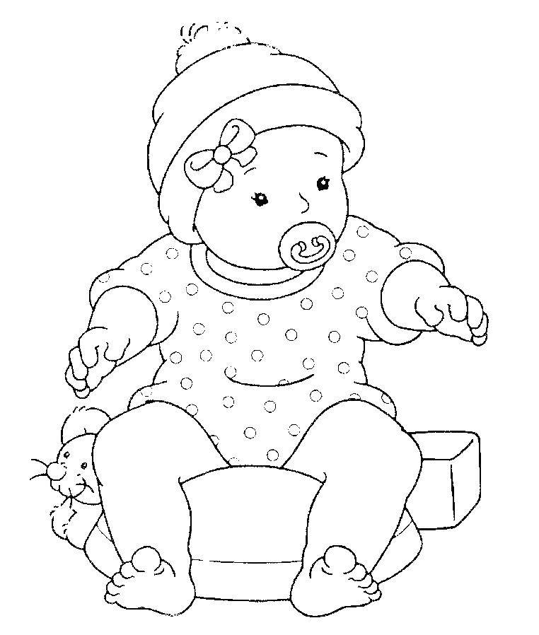 Coloring The baby in the pot. Category Disney coloring pages. Tags:  potty, baby.