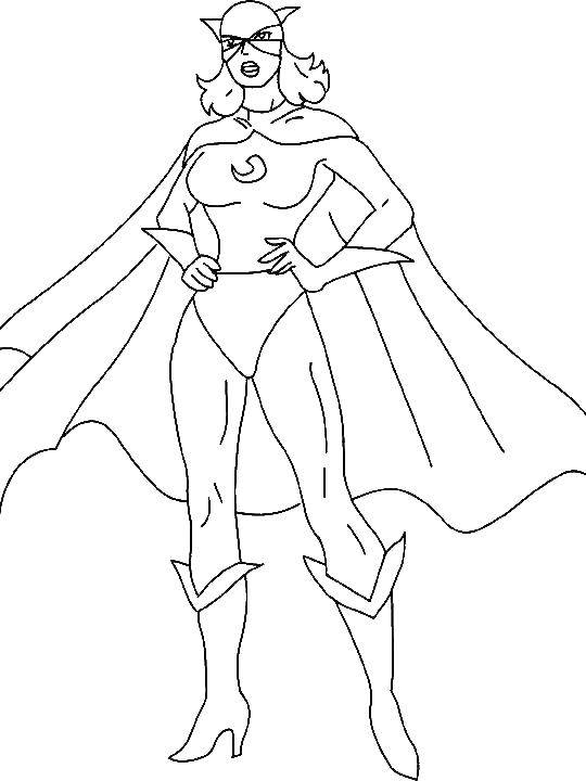 Coloring Super heroine. Category Comics. Tags:  Comics.