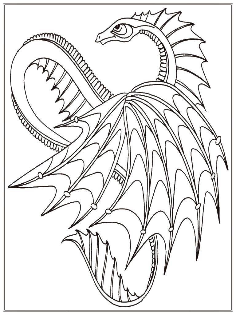Coloring Snake dragon. Category Dragons. Tags:  the dragon.