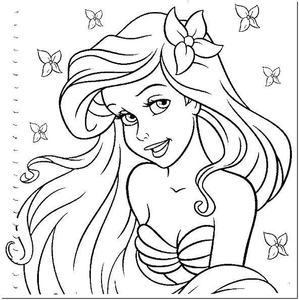 Coloring Ariel in the colors. Category Disney coloring pages. Tags:  Mermaid, Ariel.