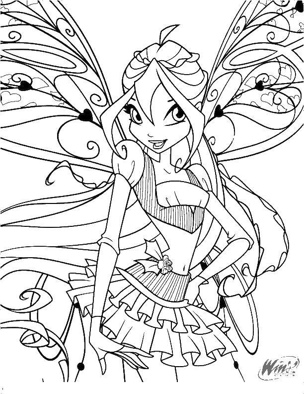 Coloring Bloom fairy of the earth. Category Winx. Tags:  BLOOM, Fairy, Winx.