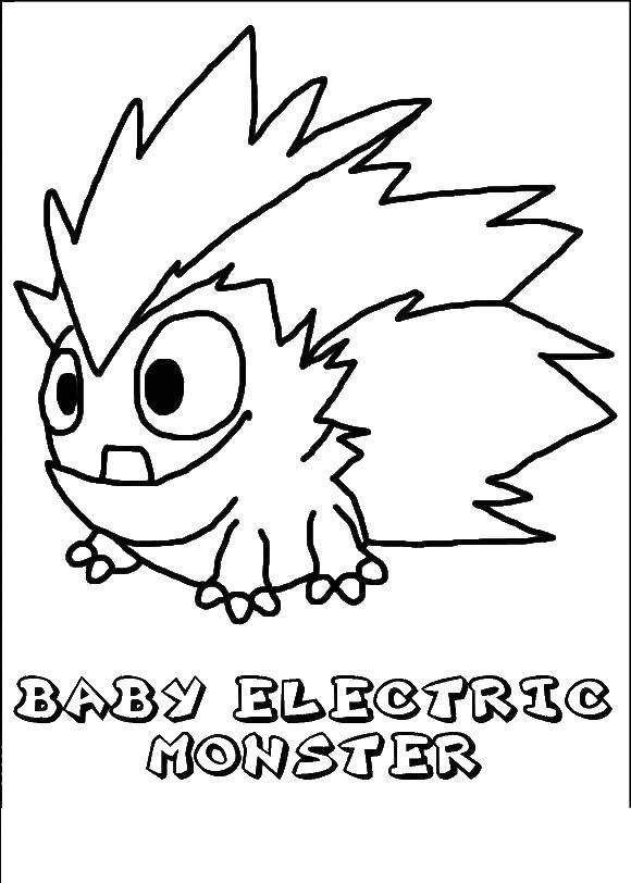 Coloring Electric the hedgehog monster. Category Monsters. Tags:  electric the hedgehog, monster.