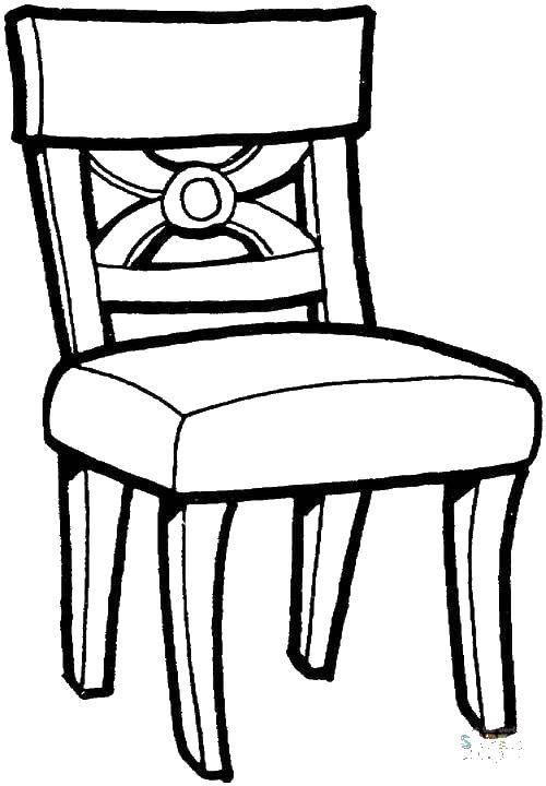 Название: Раскраска Красивый стул. Категория: Стул. Теги: стул, мебель.