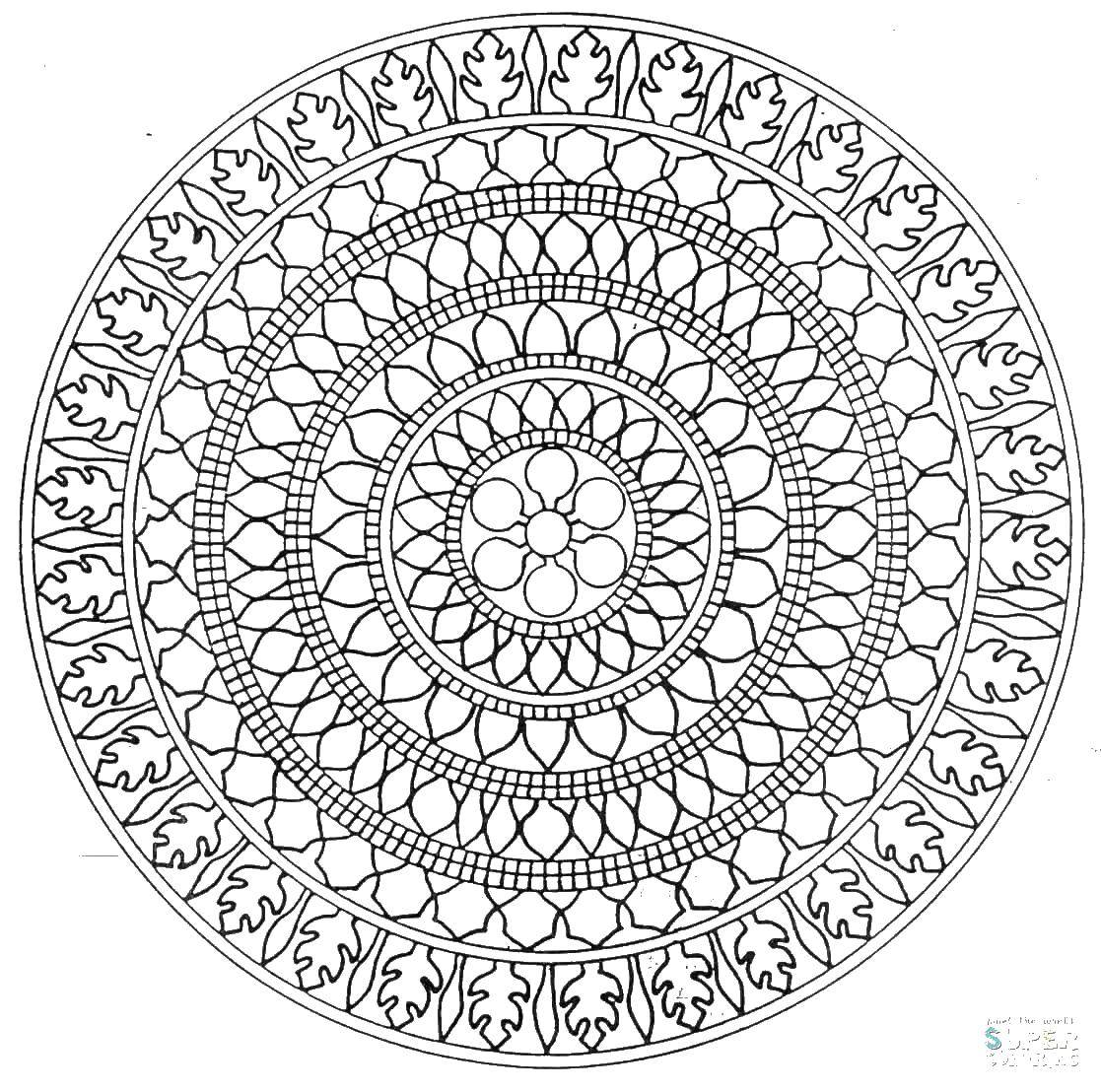 Coloring Circular pattern. Category coloring antistress. Tags:  the antistress, patterns, round.