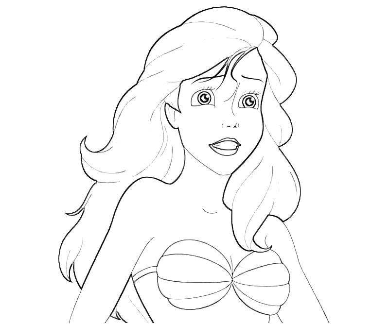 Coloring Face Ariel. Category The little mermaid. Tags:  The Little Mermaid, Ariel, Disney.
