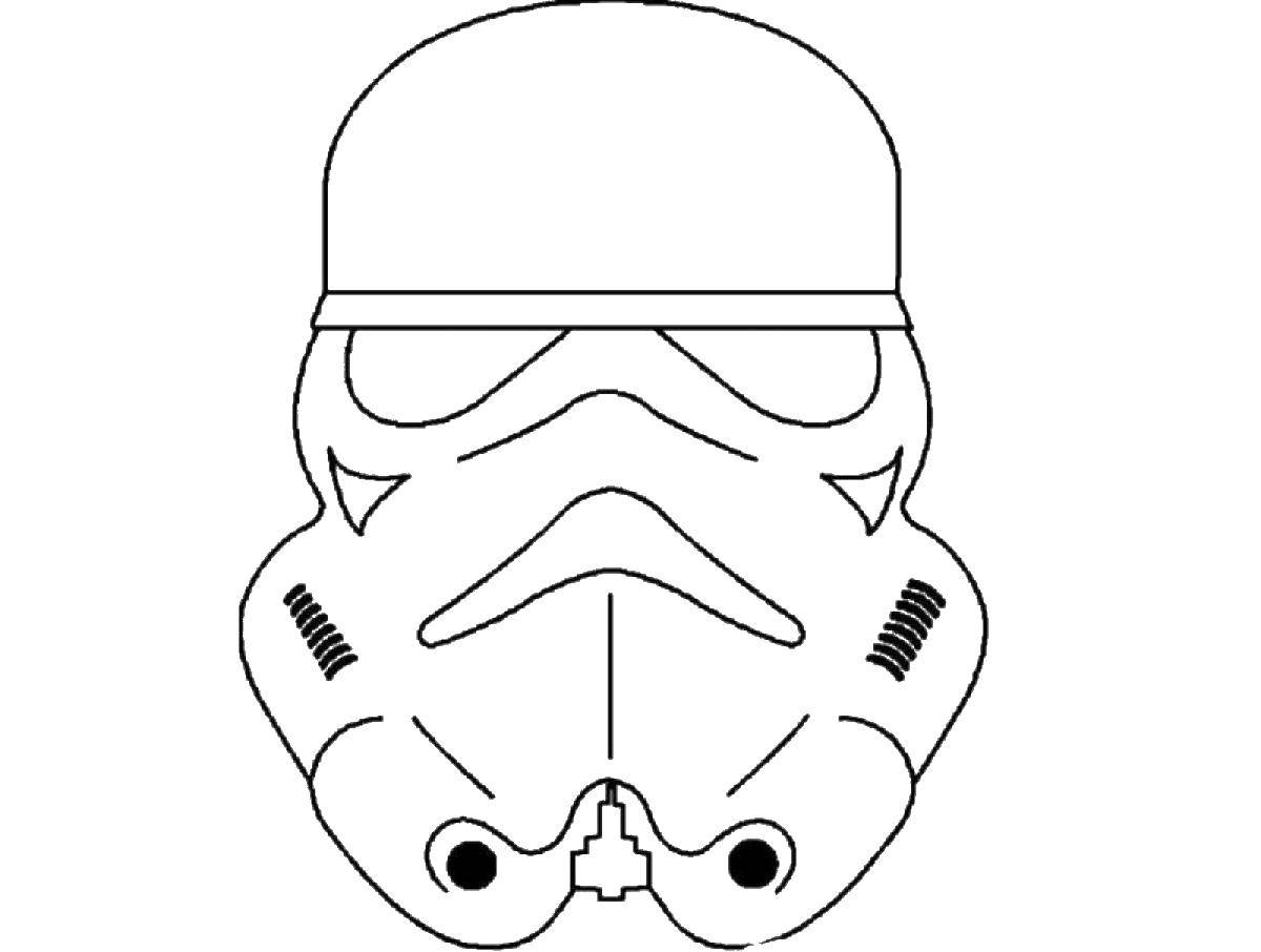 Coloring Mask stormtrooper. Category Masks . Tags:  mask attack.