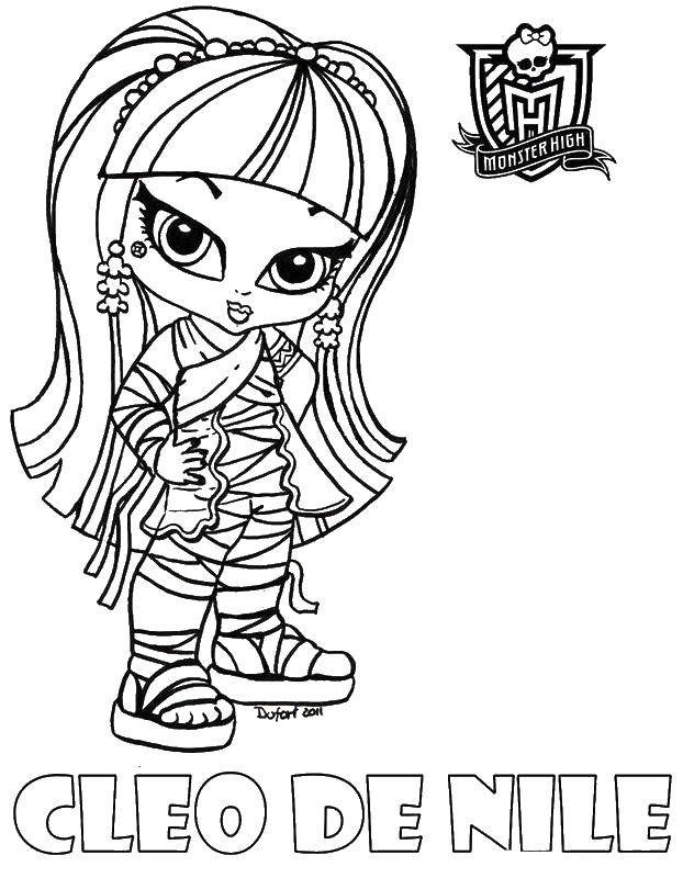 Coloring Mini Cleo. Category Monster high. Tags:  Mini Cleo, Monster high.