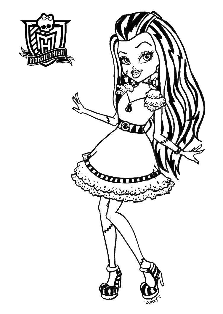 Coloring Monster high. Category Monster high. Tags:  Monster high, dolls, cartoons.
